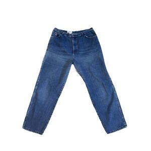 Vtg Forelli Denim Jeans Women's Sz 22 (34x29) High Rise Blue Embroidered USA Y2K